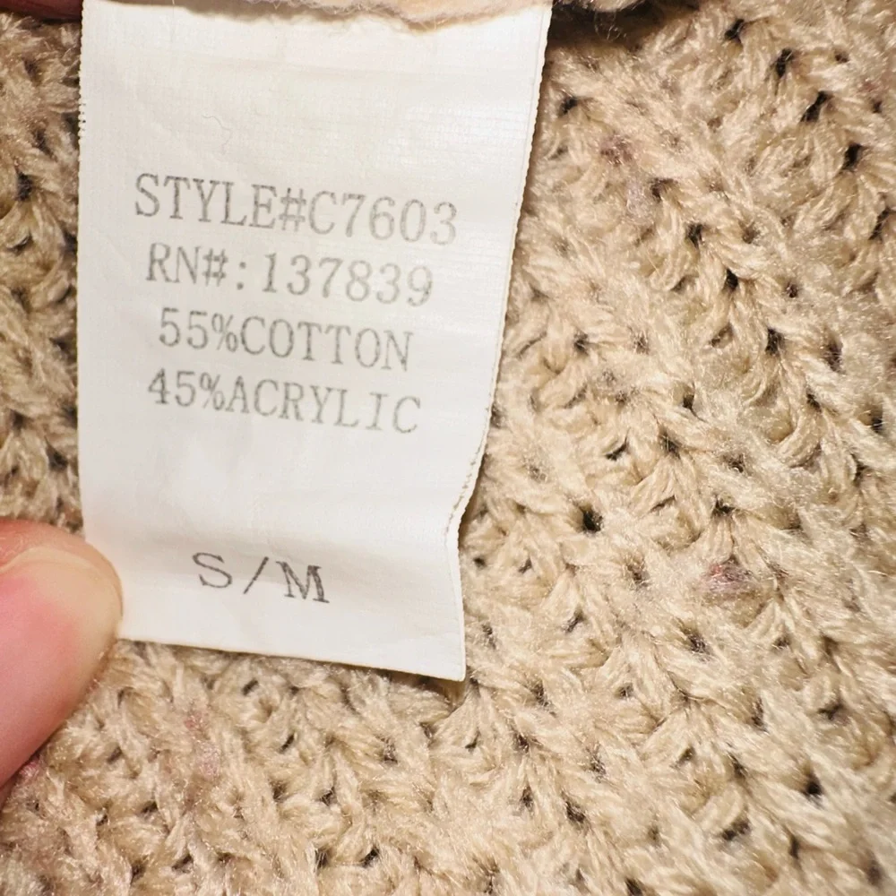 Anthropologie Luna Ivy Woman’s Elegant Cozy V Neck Knit Sweater B8 - Picture 3 of 5